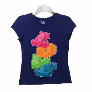 Justice Girls “Love” Graphic T-Shirt | Size 14 | EUC Cute Tween Tee